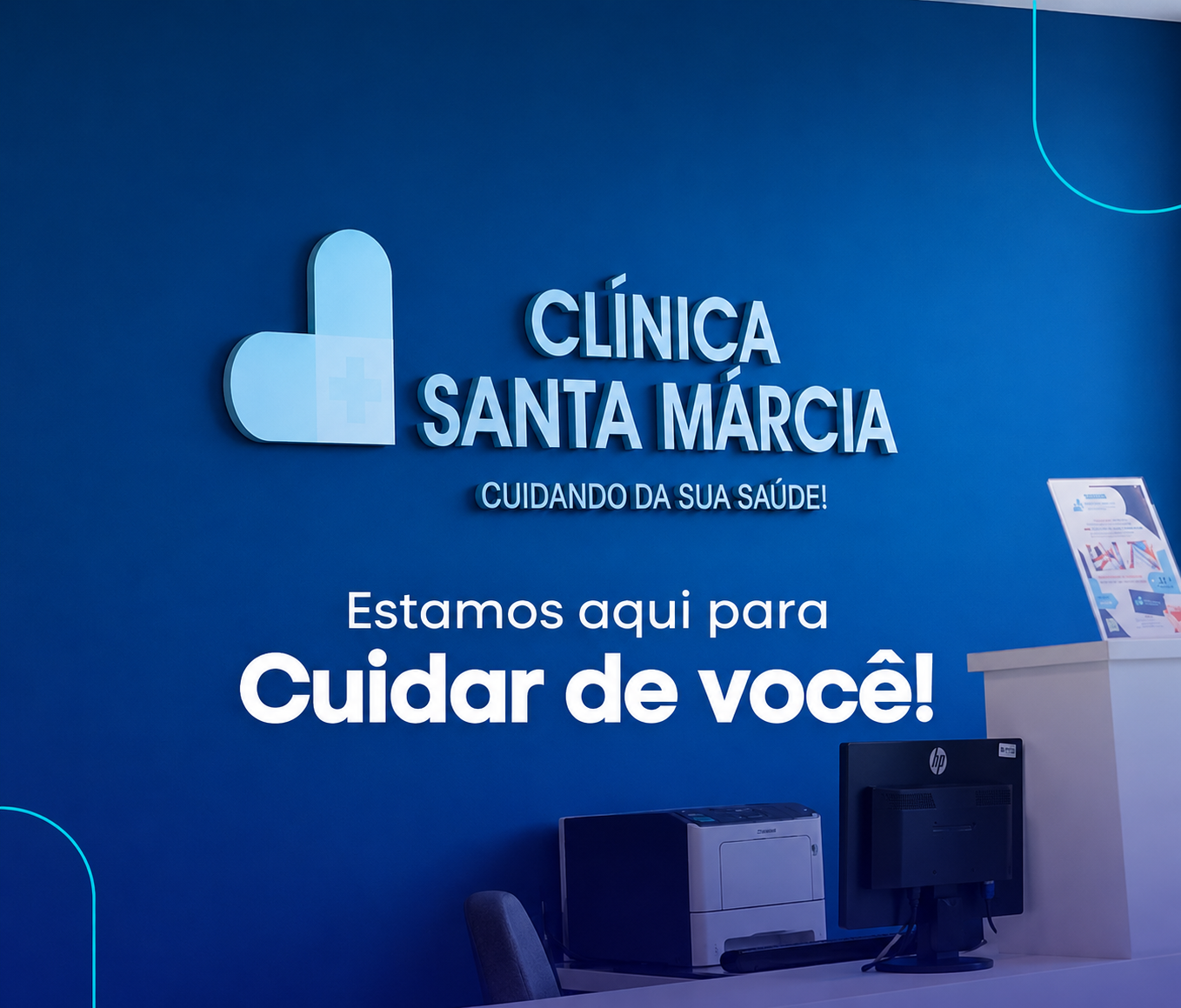 Equipe e recepção da Clínica Santa Márcia
